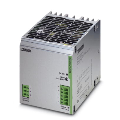 Phoenix Contact Switching Power Supply; TRIO-PS/ 1AC/24DC/20; 24VDC OUT; 20A; 85-264VAC IN; Single Phase; DIN Rail Mount; Metal Frame